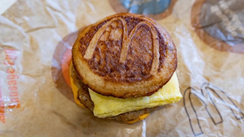 McGriddle with folded egg