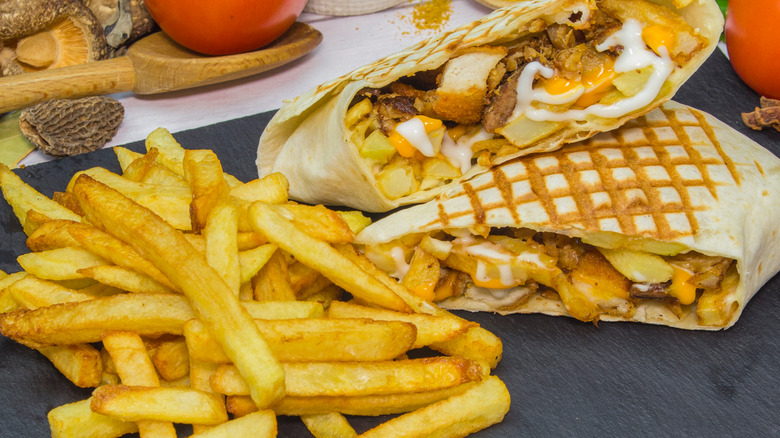 French tacos with French fries