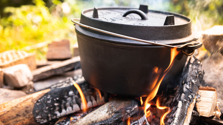 Dutch oven outside