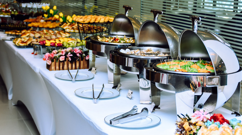 buffet table spread