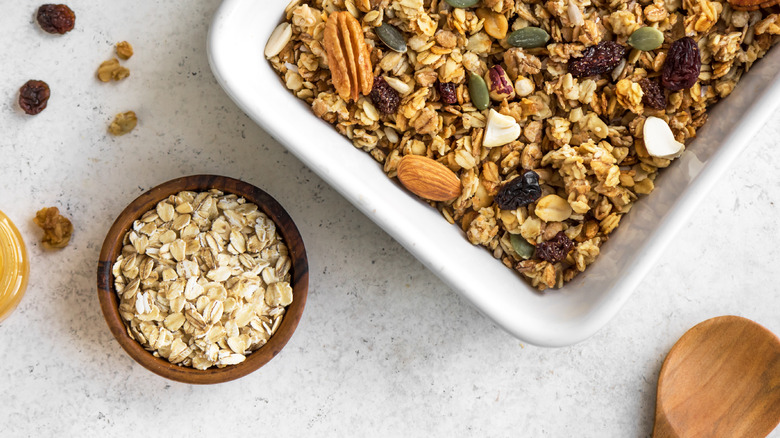 Granola in a pan 