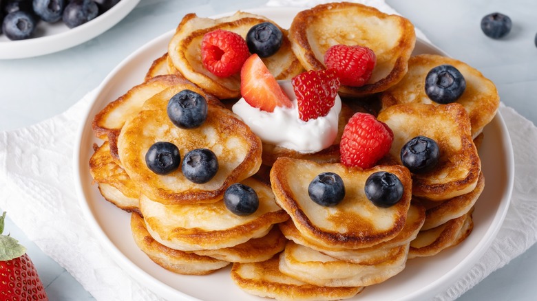 small pancakes with crispy edges