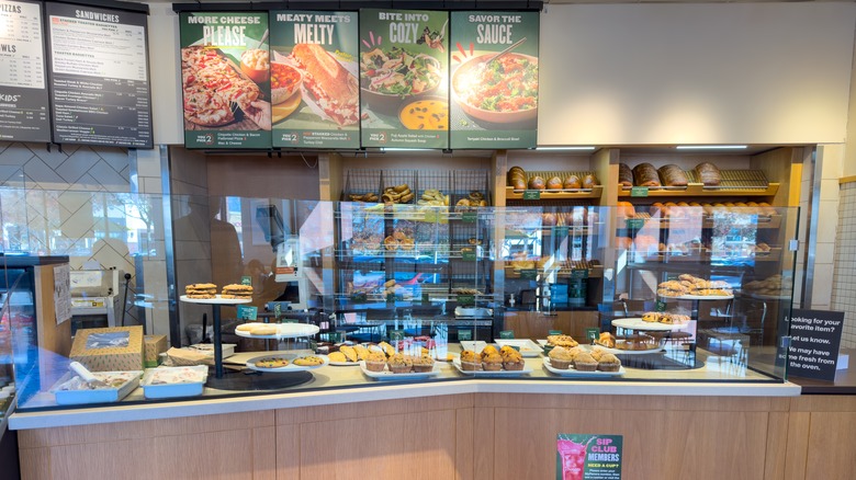 Inside Panera bread restaurant