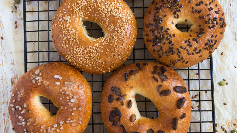 bagels on a cooling rack