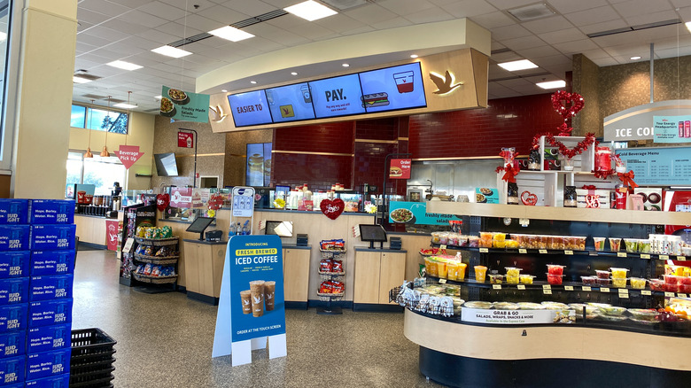 wawa interior with sandwich bar