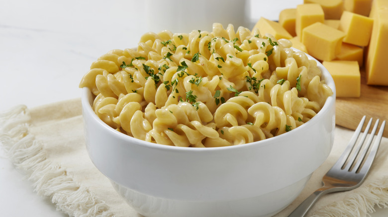 Mac and cheese in a bowl