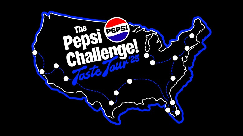 Graphic of The Pepsi Challenge Taste Tour '25 map