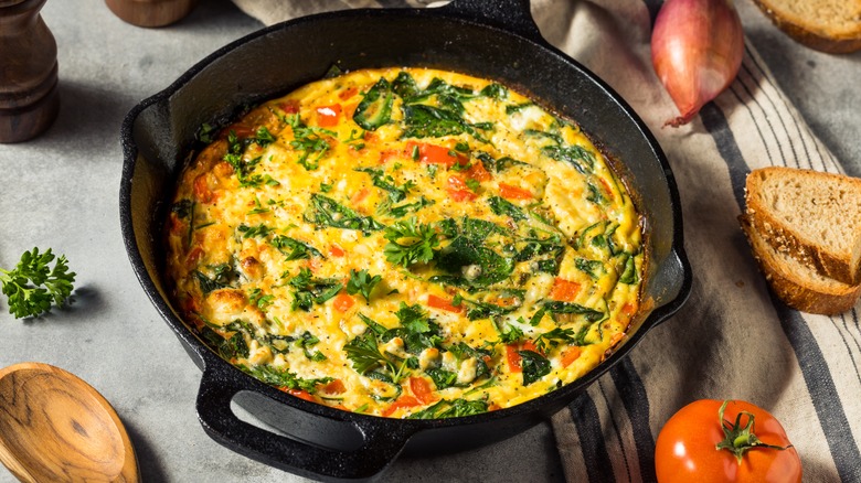 Veggie frittata in cast iron