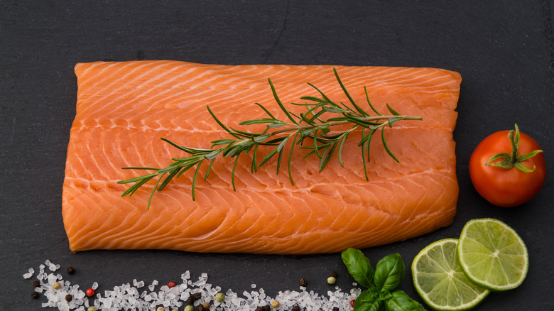 raw farm raised salmon