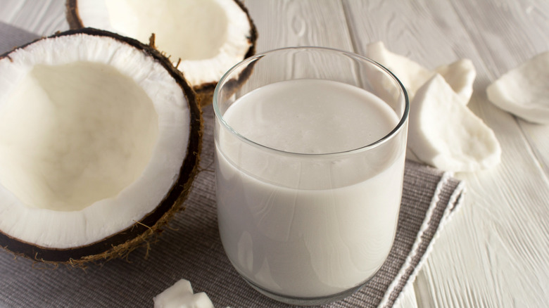 Coconut milk with coconut