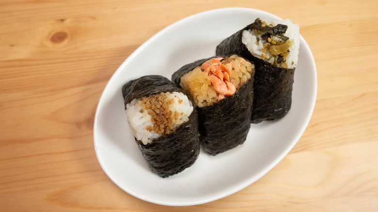 Different onigiri fillings