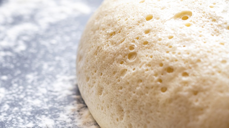 Gas bubbles in sourdough