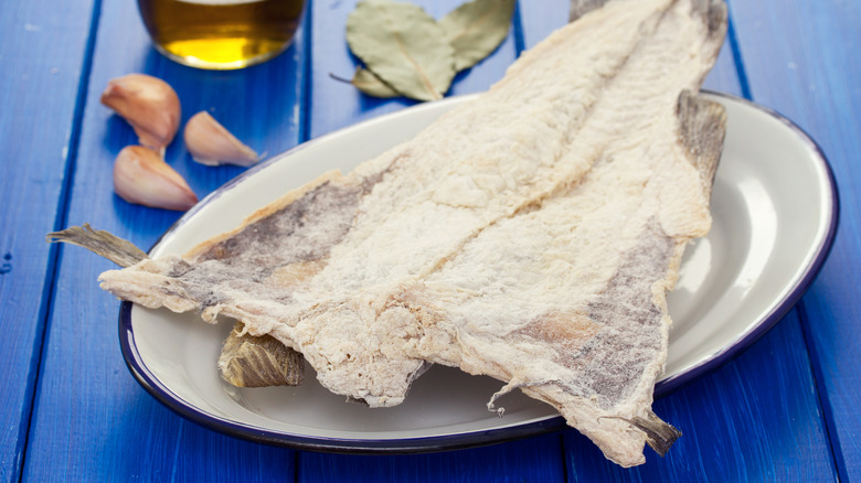 Dried salted cod filet