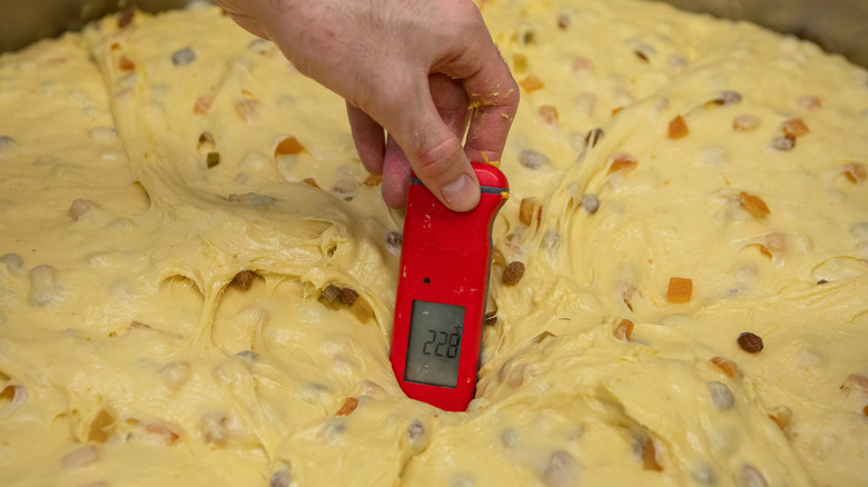 thermometer in dough