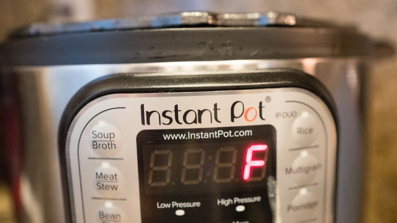 Instant pot reading "F"