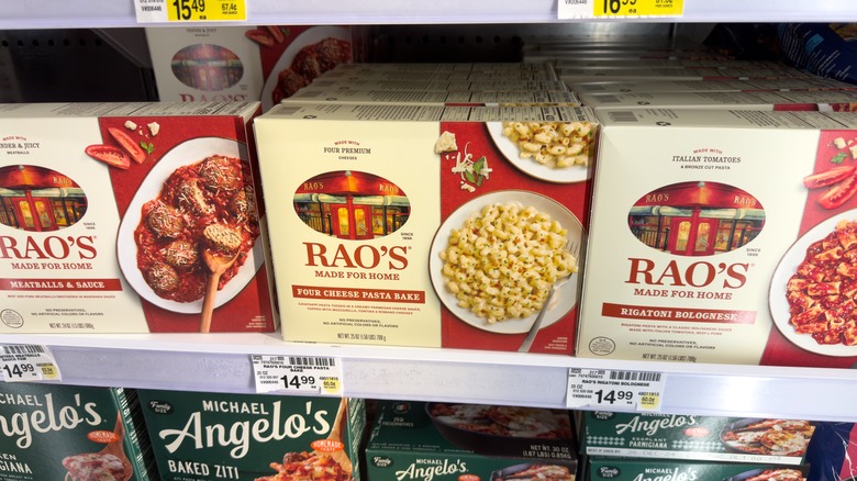 rao's frozen dinners on shelves