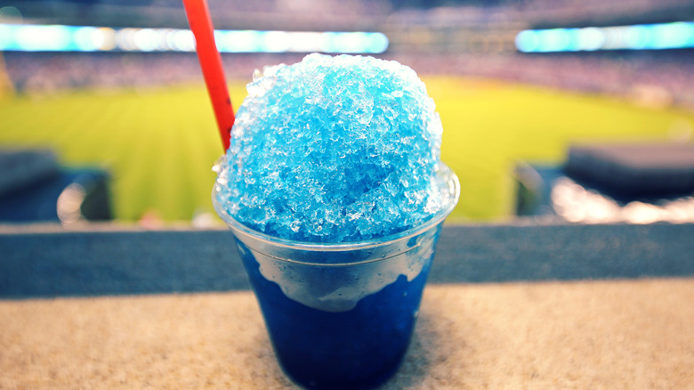 blue snow cone