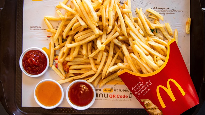 McDonald's fries and sauces