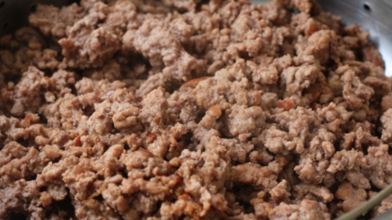 cooked ground beef