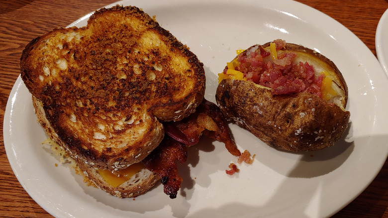 sandwich and loaded baked potato