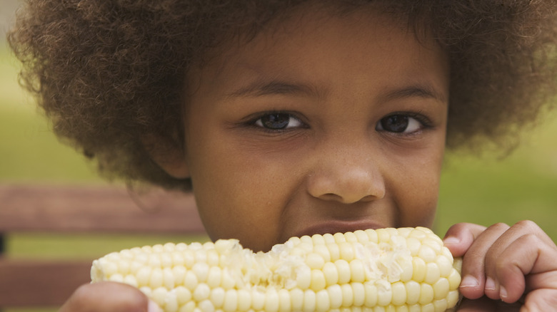 eating corn on the cob