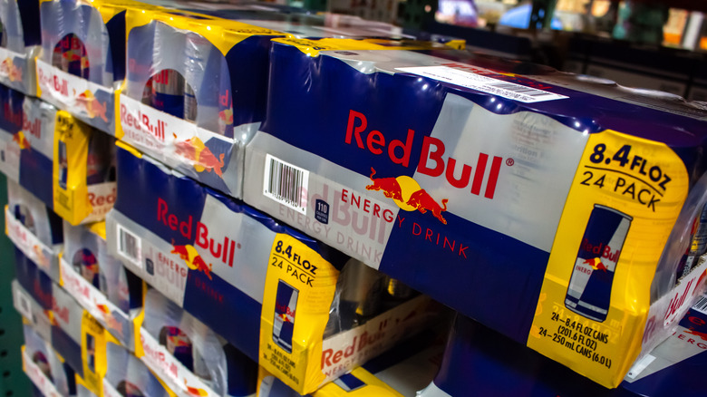 Costco cases of Red Bull