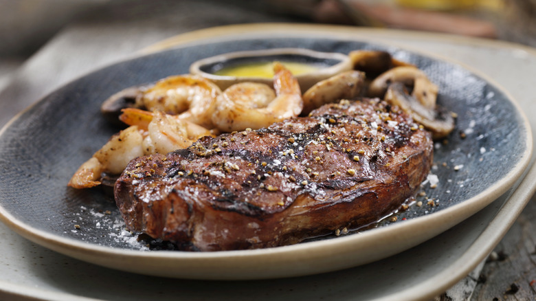 Steak and shrimp dinner