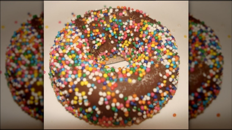 An unwrapped Wonka Candy Donutz