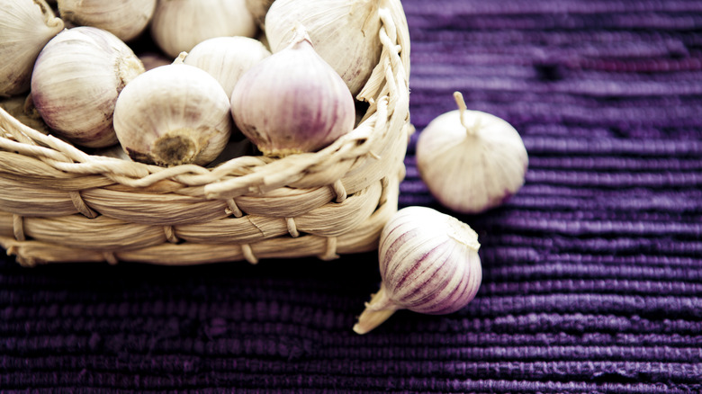 garlic in a basket