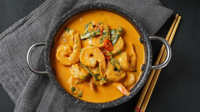 Thai shrimp coconut milk curry