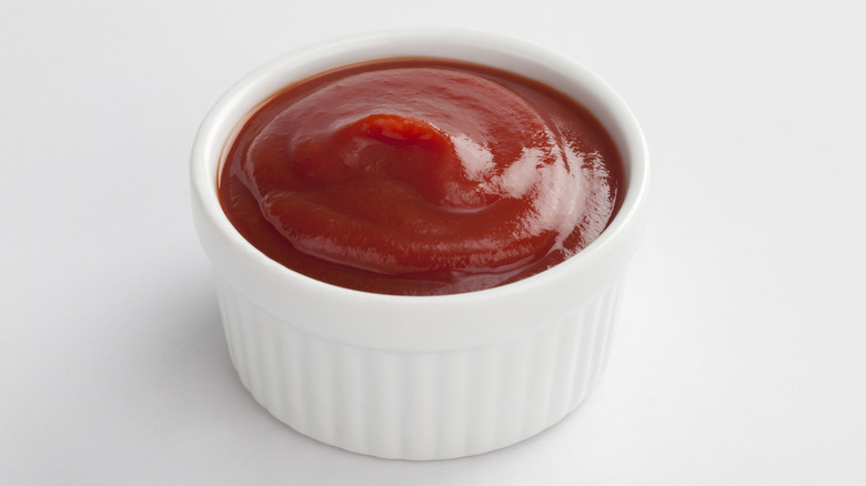 Ramekin of ketchup