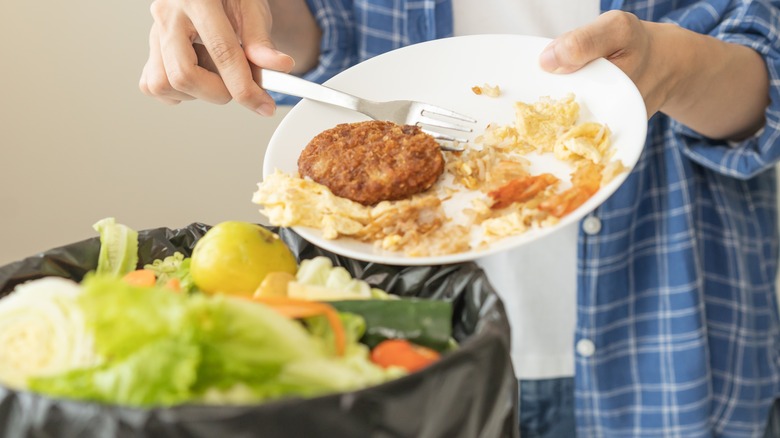 Throwing out food