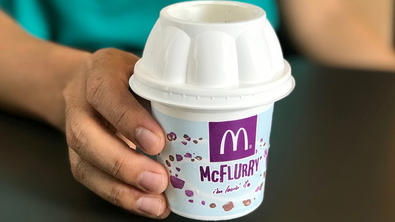 McFlurry cup in hand