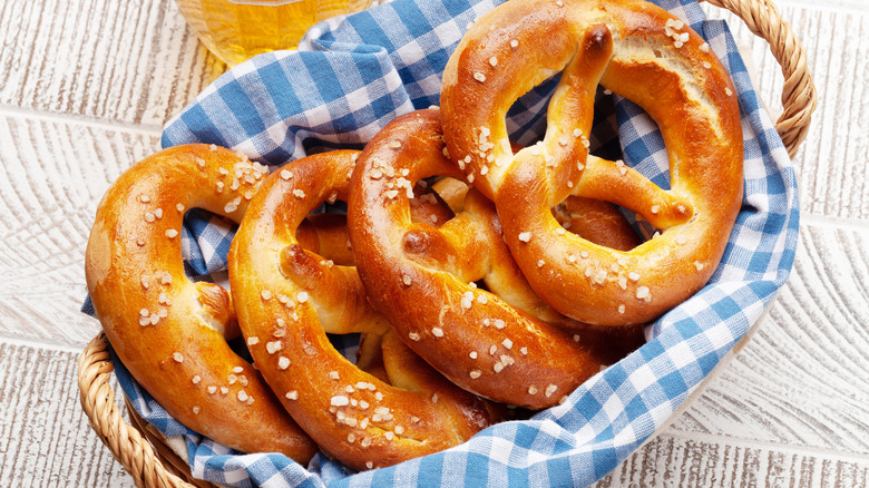 Bavarian pretzels and beer