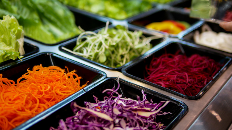 fresh salad bar veggies