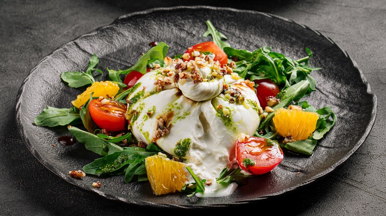 Burrata salad with orange