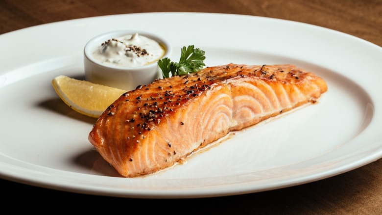 Ora King Salmon on plate