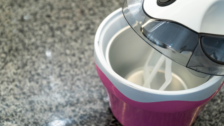 ice cream maker on counter