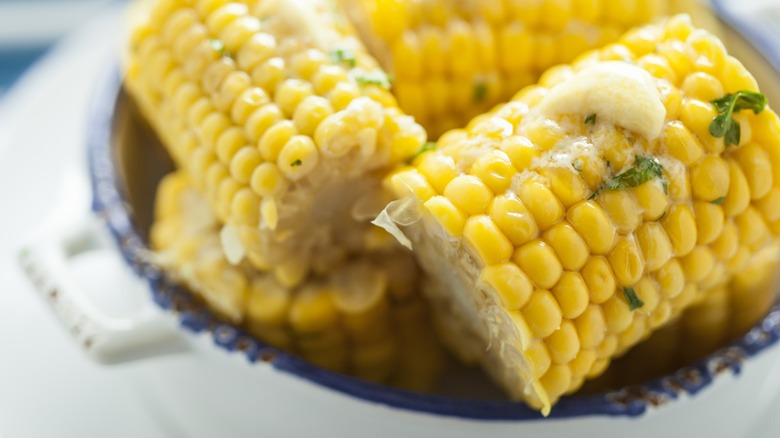 Corn on the cob with butter