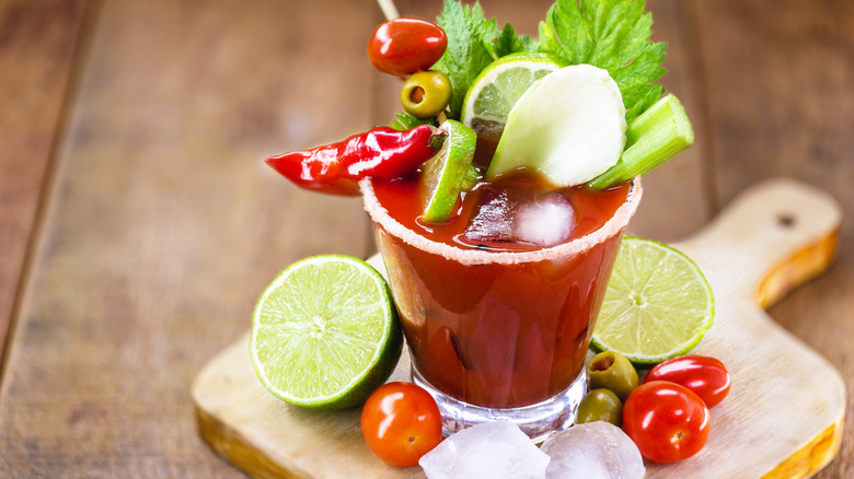 Bloody Mary in a glass