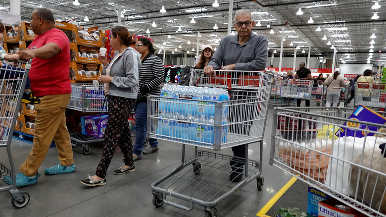 shoppers at Costco