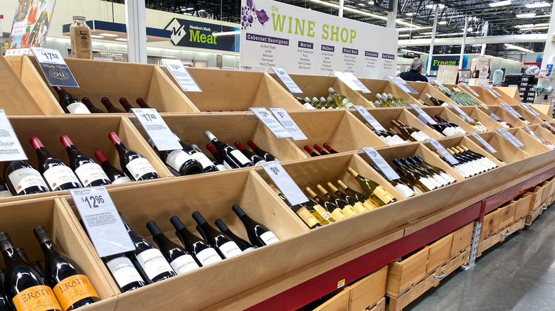 Wine on display at Sam's Club