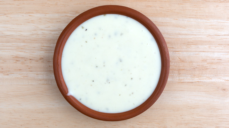 Ranch dressing in a bowl