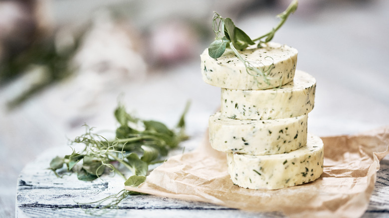 Garlic butter with herbs