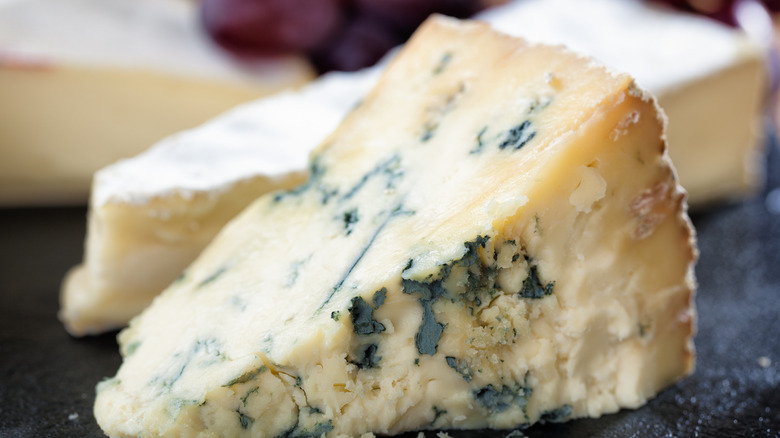 wedge of blue cheese