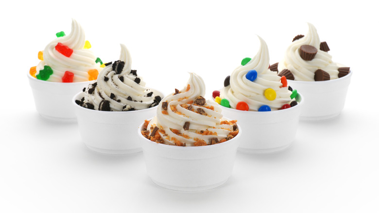 Various frozen yogurt