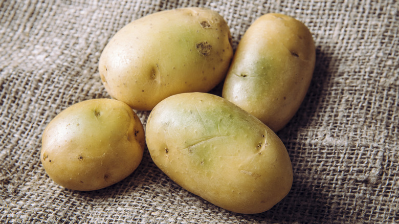 potatoes with green spots