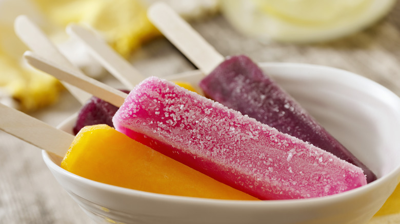 Bowl of popsicles