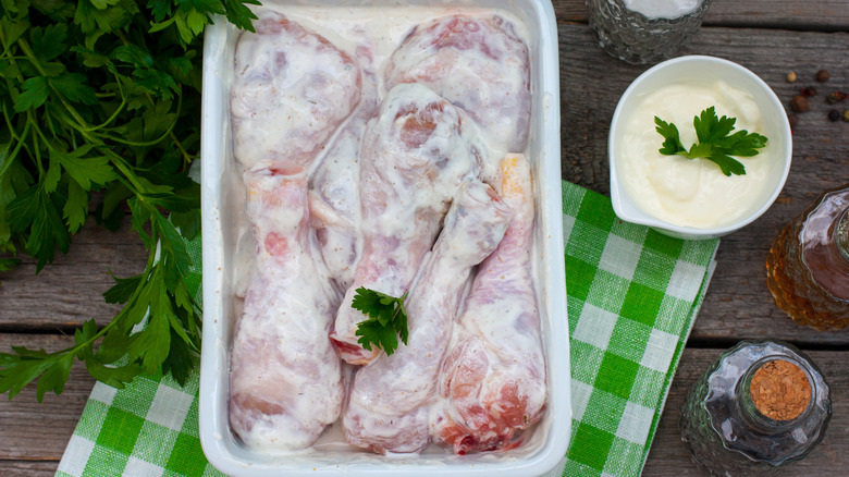 chicken legs in yogurt marinade