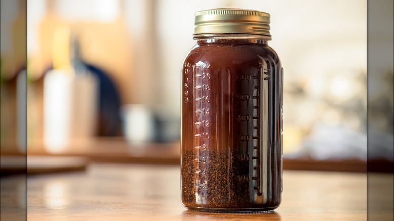 Coffee in mason jar